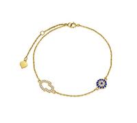 Qinhaixi Bracciale a base di occhiali malvagia d'oro 9 CT, bracciale Hamsa Gold Hamsa Gold Giallo Solido Bracciale, Mano Fatima con bracciale ad angolo mal
