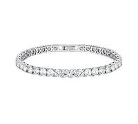 Qinhaixi Bracciale da tennis in argento, S925 Sterling Silver Infinity Braccialetti con zirconia cubica 5A 5A, per ragazze donne mum sorelle ), aggiuntivewlabs :