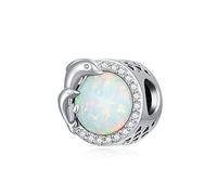 Qinhaixi CAMPARE di Tele Opal Signore, S925 Personalizza Il Fascino del Diamante Delfino per Braccialetto, 0.06ct, g, si2, per Donne Donne Donne Mum ), aggiuntivowlabs :