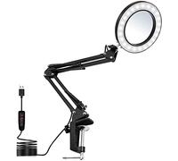 Qinhaixi LAMPAGGIO di MANGIFICATORE 5X LAMPAGNI Danda LED LAMPAGGIO LAMPAGGIO di GLONGIFICA