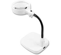 Qinhaixi Lumini per ingrandimento in Vetro 10x Desktop LED Pieghevole Piegabile Numini per Le Mani libere - Lettura di Saldatura per riparazioni