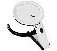 Qinhaixi Magnificatore 2X 5X Lango di Lente di Lente da ingrandimento - Lampicellatura Lampazione Luce Montaggio Luce Mano Mani Lantina di ingrandimento Design Pieghevole con 12 luci a LED salvandosi