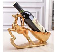 Qinhaixi Scultura Creativa Creativa Sika Deer Portabottiglie moderna Portabottiglie rossa Europea soggiorno Impostare un set di cervi per decorazioni per mobili da vino, b