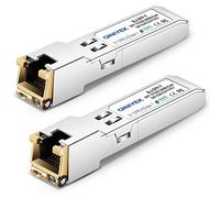QINIYEK 1.25G SFP-T, 10/100/1000BASE-T RJ45 SFP in rame per Cisco GLC-T/SFP-GE-T/GLC-TA, Mikrotik SRJ01, Supermicro, fino a 100 m (confezione da 2)