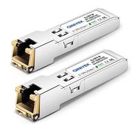 QINIYEK 1.25G SFP-T, 1000BASE-T RJ45 SFP in rame per Cisco GLC-T/SFP-GE-T, Ubiquiti UF-RJ45-1G, Supermicro,fino a 100 m (confezione da 2)