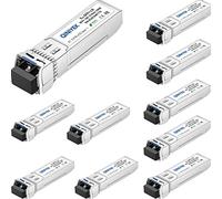 QINIYEK 10GBase-LR SFP+ Transceiver,10G Monomodale SFP+ Modulo LC per Cisco SFP-10G-LR,Ubiquiti UF-SM-10G,Meraki MA-SFP-10GB-LR,Mikrotik,Supermicro(SMF,1310nm,10km,DDM)(Confezione da 10)
