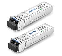 QINIYEK 10GBase-LR SFP+ Transceiver,10G Monomodale SFP+ Modulo LC per Cisco SFP-10G-LR,Ubiquiti UF-SM-10G,Meraki MA-SFP-10GB-LR,Mikrotik,Supermicro(SMF,1310nm,10km,DDM)(Confezione da 2)