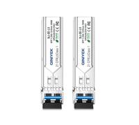QINIYEK [Pack of 2] 1000Base-LX Modulo SFP a LC, ricetrasmettitore in Fibra SFP Monomodale per Cisco GLC-LH-SMD, Meraki MA-SFP-1GB-LX10, Ubiquiti, Fortinet, Mikrotik, Supermicro (SMF, 1310nm, 20km)