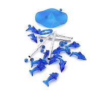 QINIZX Campanelli a vento in acrilico blu a forma di delfino, decorazione per esterni e interni, giardino, Yark, patio e decorazione per la casa, campanello a vento da appendere come ornamento per
