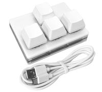 QINIZX Mini tastiera USB a 4 tasti con una sola mano, tastiera meccanica da gioco, programmazione, macro pad RGB per Windows Mac, OSU HID tastiera standard, albero ciliegio, interruttore