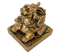 QINIZX Statua Feng Shui Pi Yao/Pixiu per attirare ricchezza e buona fortuna, decorazione Feng Shui Fortune Business Interior Decoration Home Figurine Bi Xie (5,1 cm L x 5,3 cm W x 7,1 cm H)