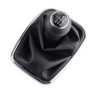 QINKO 5/6 velocità pomello del cambio leva del cambio cuffia stivale in pelle PU misura per VW 2003-2008 Golf 4 IV MK4 GTI R32 Jetta-Silver_6-Speed