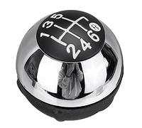 QINKO 5 marce 6 marce pomello del cambio per auto pomello del cambio palla mano leva del cambio adatta per fiat 500 2012-2018-chrome_6