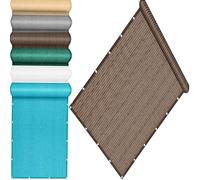 QINLIQIN Copri Ringhiera Balcone 54 x 122 cm Schermo Privacy per Balcone Privacy Frangivento Protezione UV Facile da Pulire per Giardino Terrazza, Marrone