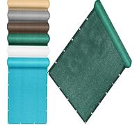 QINLIQIN Ombreggiante per Recinzione 54 x 122 cm Rete Copri Recinzioni Esterno Privacy Frangivento Protezione UV con Occhielli e Corda per Ringhiere di Appartamenti, Verde Scuro