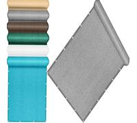 QINLIQIN Paravento per Balcone 120 x 168 cm Copertura Ringhiera del Balcone per Privacy Anti-UV, Resistente al Vento e alle Intemperie Facile da Pulire per Giardino Terrazza, Grigio Chiaro