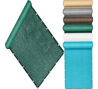 QINLIQIN Telo Ombreggiante 141 x 300 cm Telo Frangivento per Balconi UV-Resistente, Protezione della Privacy con Occhielli e Corda per Giardino Terrazza, Verde Scuro