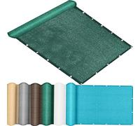 QINLIQIN Telo Ombreggiante 180 x 285 cm Telo Copri Balcone Protezione Solare e Traspirabilità con Occhielli e Corda per Giardino Terrazza, Verde Scuro