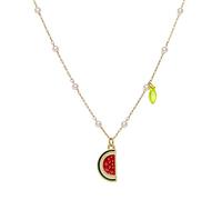 QINQIN Summer Sweet Choker Cherry Pineapple Party Jewelry Gift Crystal Cute Cherry Ciondolo e collane per Le Donne Anguria Fragola