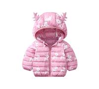 QINQNC Baby Boy Christmas Outfit Baby Gifts Baby Outwear Antivento Natale Bambino Giacca con Cappuccio Caldo Cappotto Invernale Ragazzi Outfits & Set My 1st Christmas Baby Kids (Pink, 3-6 Months)