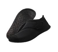 QINQNC Boy's Girl's Kids Water Shoes Barefoot Swim Quicking Dry Lightweight Sport Beach Shoes (Little Big Kid) Baby Swim Socks Toddler Mesh Breathable Shoes Soft,QA24(Black, 30.5 Little Child)