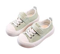 QINQNC Children Trainers Canvas Toddler Size Kids Boys Girls Running Shoes Thin Mesh Rubber Sole School Sneakers Outdoor Casual Sports Shoes,9 Mesi ~ 6T, w001 Scarpe Girls (Green, 28.5 Little Child)