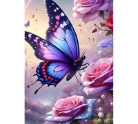 QINRUBB 5D DIY Fairy Angel Diamond Painting Kits, Full Drill Wings Diamond Art Painting Kits for Adults Beginners, DIY 5D Fantasy Painting by Numbers Diamond Art Kits for Home Fashion Decor 30x40cm