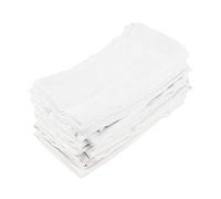 QINS Set di 12 Pezzi Tovaglioli di Stoffa 40x40 cm Tovaglioli di Lino di Cotone Tovaglietta da tavola Tovaglioli Tovagliolo per Bambini Tovagliolo in Tessuto, Bianco