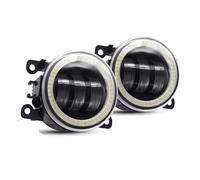 QINSHU 2 X Per Nissan Per Note Per Pathfinder Per Xterra Per Frontier Per Navara Angel Eye Fendinebbia LED Per Auto Lampada Guida DRL 30W 12V Faro Fendinebbia(Red and Yellow)