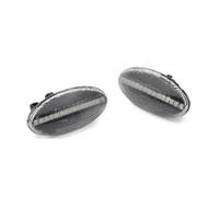 QINSHU Car Laterale Indicatore Direzione Laterale A LED Lampeggiante Dinamica Per Peugeot 307 206 607 407 1007 107 Per Partner Per Expert(Dynamic Crystal)