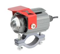 QINSHU luce Moto Assemblea Fari Moto A LED 32W Lampada Stroboscopica Forma Gufo Bianco Giallo 3000 Lm Quattro Modalità 9-85 V Per Fari Universali(1PC Red)