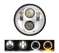 QINSHU luce Moto Assemblea Per La Vittoria Per Gunner Per Octane Per Highball 2012 2016 2017 1 pezzo 5.75 Pollice Moto HA CONDOTTO Faro 5-3/4 "proiettore Led Halo Angel Eyes Faro(Sliver)