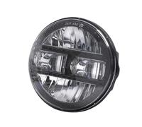 QINSHU luce Moto Assemblea Proiettore Faro Principale Moto 575/7 Pollici 90W Universale Per Touring Per Softail Per Heritage Per Street Glide Per Road King Faro(5.75 inch Black)