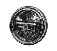 QINSHU luce Moto Assemblea Proiettore Faro Principale Moto 575/7 Pollici 90W Universale Per Touring Per Softail Per Heritage Per Street Glide Per Road King Faro(7 inch Black)