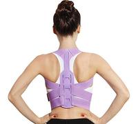 Qinshunxi Cintura di supporto posteriore Belva regolabile postura postura correttore Clavicola della colonna vertebrale posteriore Corsetto di correzione della postura (grigia L) (viola L)