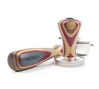 Qinshunxi Portafiltro Senza Fondo per caffè in Legno colorato 51MM/54MM/58MM in Acciaio Inossidabile per Accessori per caffè Barista (58mm) ()