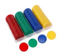 Qinsky Conteggio Colore,Bingo di Chip Plastica 160 Pack Colorati Contator Chip da Bingo per Giochi Matematica Risorse per l'apprendimento