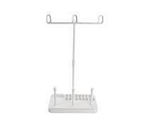 Qinsky Supporto del Basamento Bobine Filo,Supporto per Rocchetto a Tre Coni Bobine Stand da Cucito in Plastica Supporto Base per 3 Rocchetti per Ricamo per Macchine da Cucire Domestiche