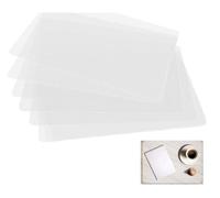 Qinsky Tovaglietta Plastificata,4 PCS Lavabili Tovaglietta Trasparente Tovagliette Americane Plastica Tovagliette per Tavolo da Pranzo da Cucina e Fodere per Frigorifero