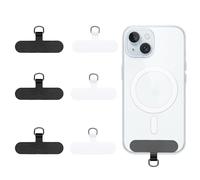 QinyOulhause Toppa per Cordino Cellulare 6 Pezzi Toppe di Ricambio per Cordino - Adattatore Per Catena Per Cellulare - Patch Pad per Telefono - Adatta a Tutte le Custodie Standard del Telefono