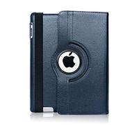 QINYUP Custodia Protettiva Flip per iPad 2 3 4 Smart Tablet Cover A1458 A1459 A1460 A1416 A1430 A1403 A1395 A1396 A1397360 Rotazione Coque-Deep_Blue