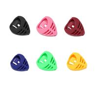 QINZITAO 6pack Triangoli Guitar Pick Holder Case Durevole ABS Compatti Storage per musicisti