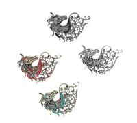 QINZITAO Confezione da 2/4 eleganti spille a forma di testa di cavallo, eleganti gioielli in lega per donne e uomini, accessori alla moda