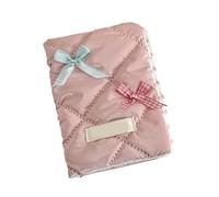 QINZITAO Porta passaporti con fiocchi dolci stile coreano copertine per passaporti organizzatori porta carte porta passaporti cover custodia per carte
