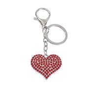 QINZITAO Portachiavi a forma di cuore scintillante con strass accento lega design borsa appeso decorazione per le donne dando