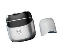 QINZITAO Rasoio elettrico a doppia testa in miniatura da uomo portatile per viaggi e toelettatura quotidiana Regolatore di barba ricaricabile USB