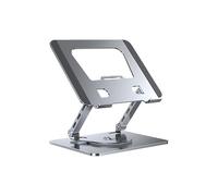 QINZITAO Supporto pieghevole per laptop con base rotante a 360 e due assi per un raffreddamento ottimale Sospensione da tavolo Design Alu