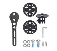 QINZITAO Supporto regolabile in fibra di carbonio per bicicletta, montaggio rapido, non scuote la luce della bici