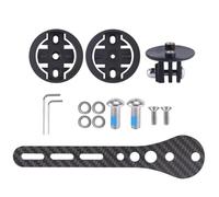 QINZITAO Supporto regolabile in fibra di carbonio per bicicletta, montaggio rapido, non scuote la luce della bici