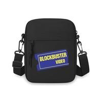 QIOEURYU Borsa a tracolla monospalla Blockbuster Video design classico blu Uomini Donne Cartoni animati Anime Film Stampa Design Unisex Regali di festa